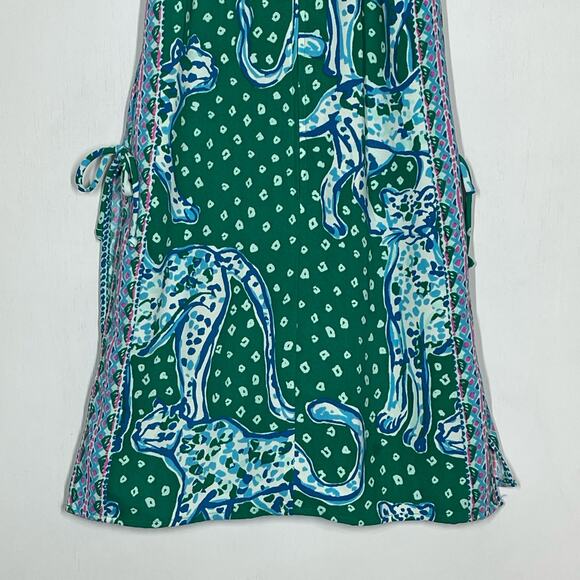 Lilly Pulitzer On The Prowl Engineered Romper Women's Size 0 Emerald Green Isle - Picture 7 of 11
